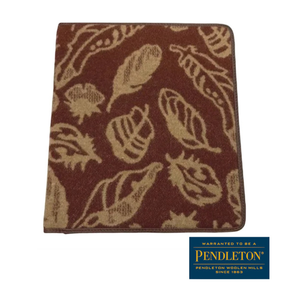 Pendleton Woolen Mills 100% Wool with 100% Leather Trim 8 x 10 Tablet Foilo Case - Picture 1 of 6